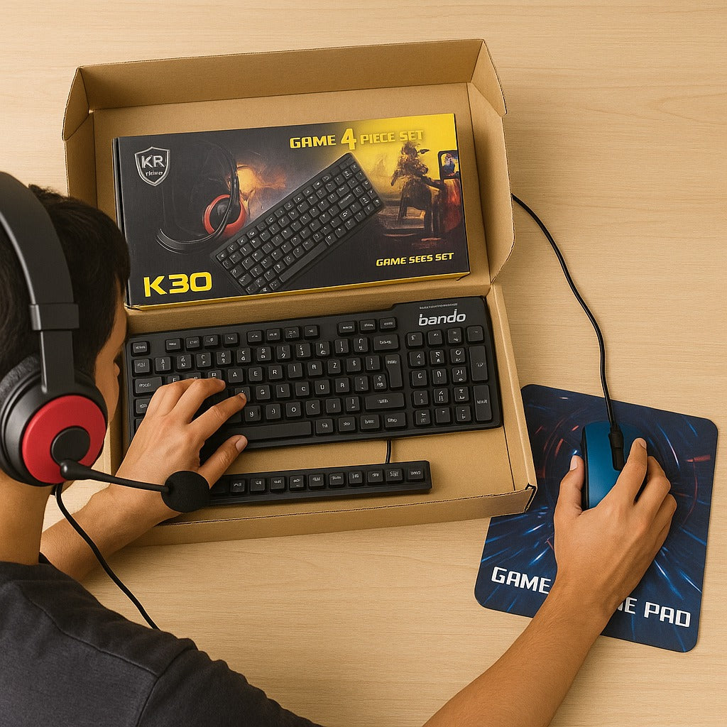 Teclado + Mouse + Mouse Pad + Audífonos 🎧🔥
